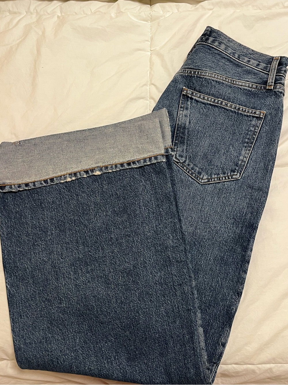 Agolde Dame Wide Leg Jeans with cuff - Picture 7 of 7